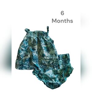 ✅4/25$✅ Carter's 6 months‎ Tropical Print Baby Outfit set - Blue